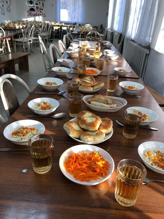 *1-апта/Сәрсенбі/2-ауысым* Сәбізден салат Гуляш, қайнатылған мүйізшелер Бал қосылған ірімшік сүзбесі Нан Шырын