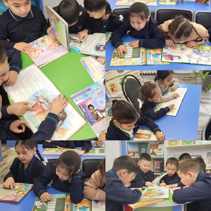 «Адал азамат» біртұтас тәрбие бағдарламасы аясында 👧👦 «Балалар кітапханасы» жобасы жалғасуда! ⏰ «10 минуттық үзілісте кітап оқимыз» жобасы бойынша оқушылар  үзіліс кезінде қызықты шығармалардан үзінді оқып, әртүрлі жанрдағы кітаптармен танысты 📖✨